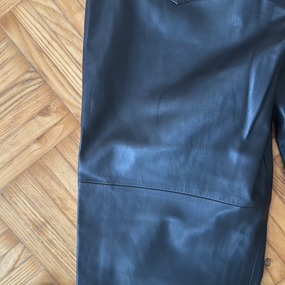 MANGO leather effect high waist pants - Picture 4 of 5